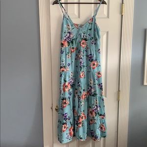 Blue floral summer dress